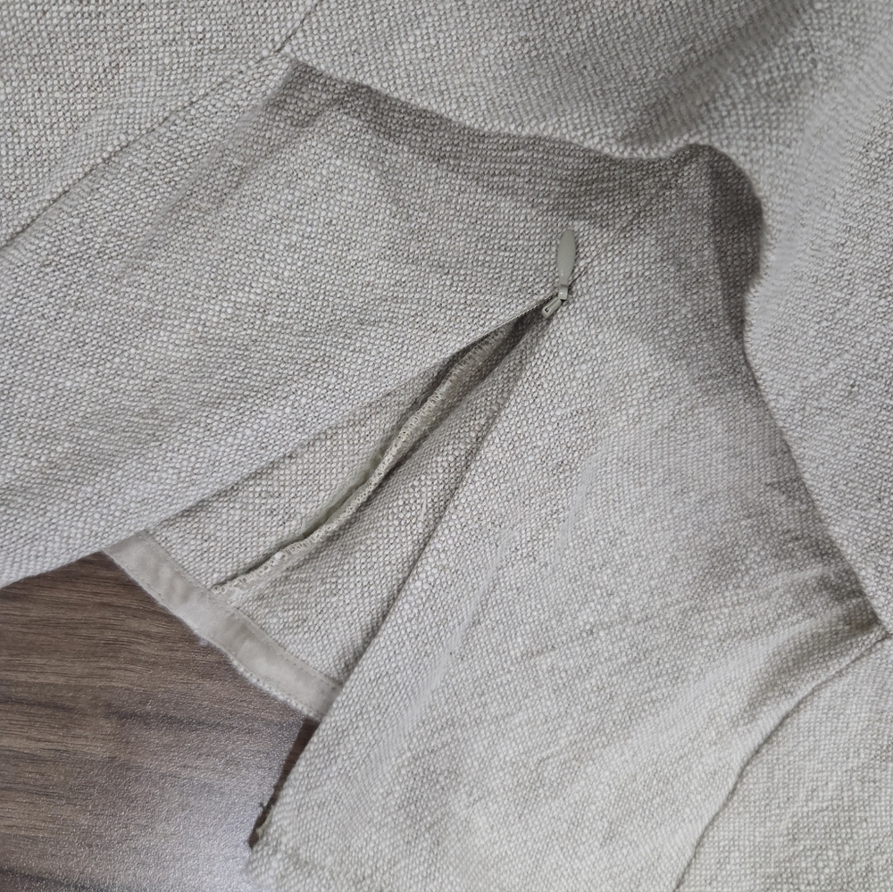 Free People Linen Blend Midi Tweed Skirt Natural Size 0 Academia Cottagecore - Picture 9 of 9